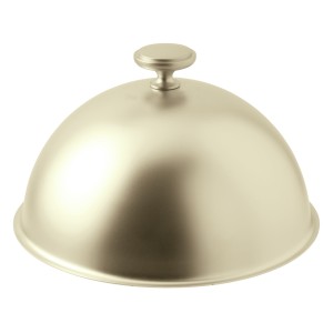 Клош 24см для круглой тарелки Sambonet серия  Elite ANTIQUE PVD CHAMPAGNE