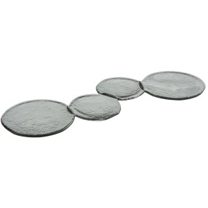 Блюдо из стекла 34x13см 'Bubbles Grey' Silica Vista Alegre