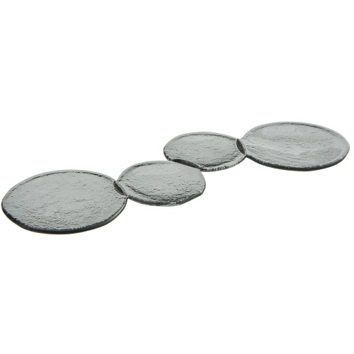 Блюдо из стекла 34x13см 'Bubbles Grey' Silica Vista Alegre