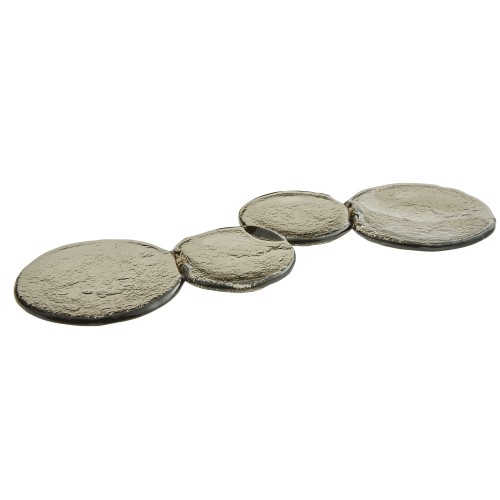 Блюдо из стекла 34x13см 'Bubbles Brown' Silica Vista Alegre