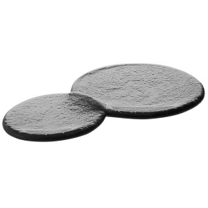 Блюдо из стекла 18х11см 'Bubbles Grey' Silica Vista Alegre