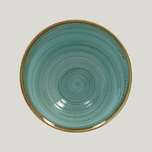 Ассиметричная тарелка RAK Porcelain Twirl Lagoon 1,6 л, 29*14 см
