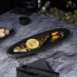 Блюдо для подачи  Black Raw Steller 40,8*14*3,5 см, P.L. Proff Cuisine