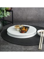 Блюдо для подачи d=22 см, фарфор,белый цвет, матовая поверхность, 