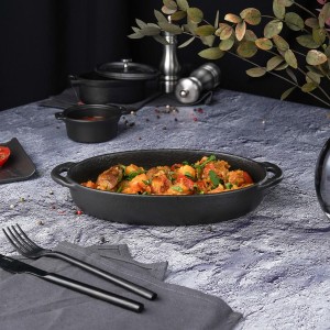 Блюдо для подачи и запекания  Black Raw Steller 22,5*15*4 см, P.L. Proff Cuisine