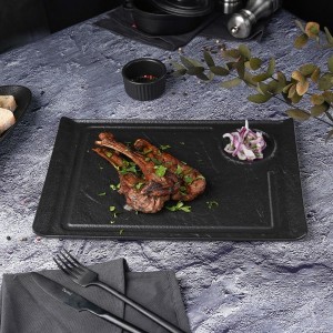 Блюдо для стейка  Black Raw Stellar 35*24*2,2 см, P.L. Proff Cuisine
