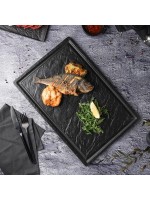 Блюдо для стейка  Black Raw Stellar 42*28*1,6 см, P.L. Proff Cuisine