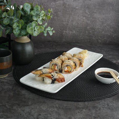 Блюдо 36*13*2 см,фарфор,белый цвет, матовая поверхность, 