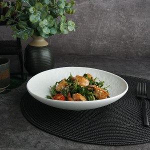 Блюдо,салатник d=18 см, V=600мл, фарфор,белый цвет, матовая поверхность, 