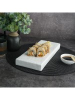 Блюдо для подачи 30*12*3 см,фарфор,белый цвет, матовая поверхность, 