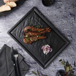 Блюдо для стейка  Black Raw Stellar 33*24*1,7 см, P.L. Proff Cuisine
