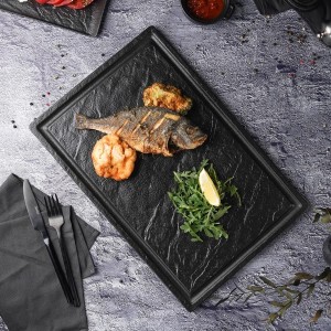 Блюдо для стейка  Black Raw Stellar 42*28*1,6 см, P.L. Proff Cuisine