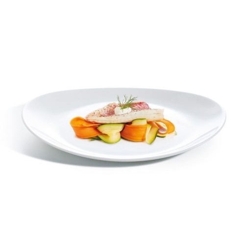 Блюдо для стейка Luminarc 30*26 см, стеклокерамика, белый цвет, ARC, Франция (/6/24)