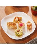 Блюдо для закусок Luminarc 21,5*19 см, стеклокерамика, белый цвет, ARC, Франция (/6/)