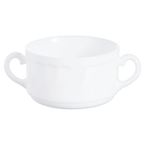 Бульонная чашка Luminarc Trianon с ручками 300 мл, d 10 см, h 6 см, l 14 см, стеклокерамика, б