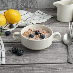 Бульонная чашка с ручками 280мл, 10,5 см, h=5,3 см, фарфор 