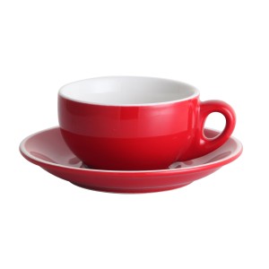 Чашка с блюдцем Barista (Бариста) 220 мл, красная, P.L. Proff Cuisine