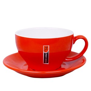 Чашка с блюдцем красная Barista (Бариста) 300 мл, P.L. Proff Cuisine