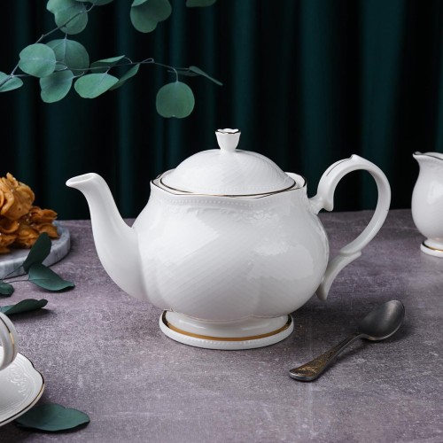 Чайник 1000 мл, фарфор, 