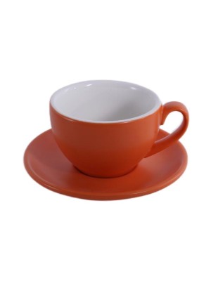 Кофейно-чайная пара Barista (Бариста) 200 мл,оранжевый-матовый цвет, P.L.