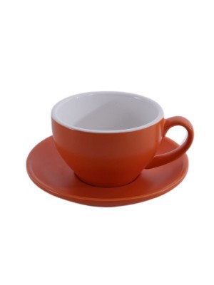 Кофейно-чайная пара Barista (Бариста) 250 мл,оранжевый-матовый цвет, P.L.