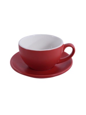 Кофейно-чайная пара Barista (Бариста) 300 мл,красный-матовый цвет, P.L.