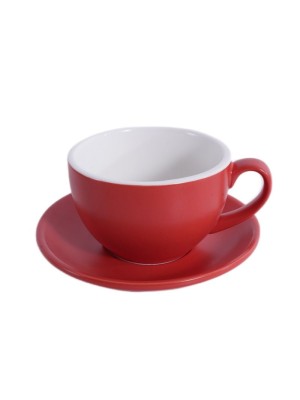 Кофейно-чайная пара Barista (Бариста) 350 мл,красный-матовый цвет, P.L.