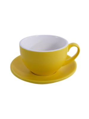 Кофейно-чайная пара Barista (Бариста) 350 мл,желтый-матовый цвет, P.L.