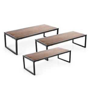 Набор из 3-х фуршетных подставок 32х15х8 / 35х15х10 / 38х15х13см