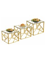 Набор из 3-х подставок для выкладки (35*35*20/35*35*30/35*35*40 см)  P.L.--Hotelware