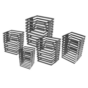 Набор из 5 фуршетных подставок 15х15х15/15х15х23/15х15х30/15х15х37/15х15х47см