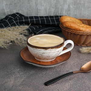 Пара чайная 180  мл, фарфор P.L. cерия  WOOD-FUSION