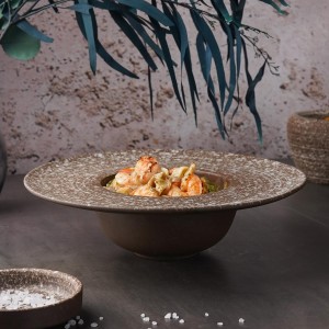 Тарелка для пасты/супа 350 мл, 23*6,5 см, Brown Taiga Untouched, P.L. Proff Cuisine