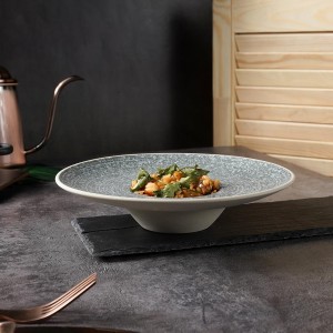 Тарелка для пасты,супа с покрытием 22*5 см, Glossy Stone Untouched Taiga, P.L. Proff Cuisine