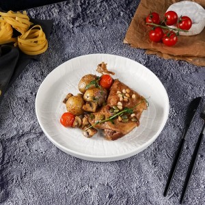 Тарелка круглая с бортом d=23cм, серия 