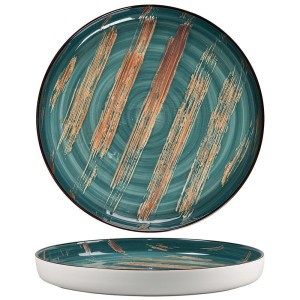 Тарелка с бортом Texture Dark Green Lines d 28*3 см, P.L. Proff Cuisine