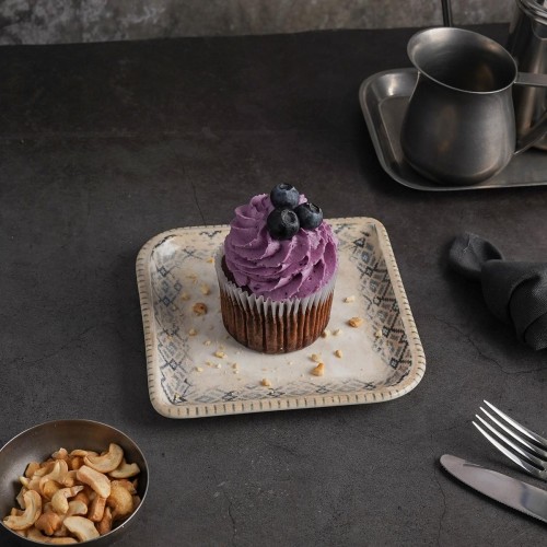 Тарелка квадратная 15*15 cм, фарфор,серия 