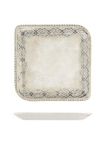 Тарелка квадратная 22*22 cм, фарфор,серия 