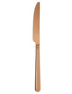 Нож столовый моноблок Sambonet серия Linear Copper PVD