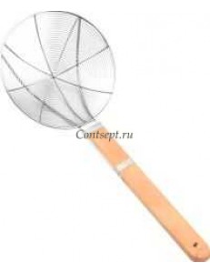 Шумовка нержавейка сетчатая с деревянной ручкой d 20 см, l 47 см, P.L. Proff Cuisine