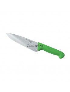 Шеф-нож PRO-Line 25 см, зеленая пластиковая ручка, P.L. Proff Cuisine
