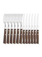 Набор для стейка Tramontina Tradicional 21 см, 12 предметов (6 ножей + 6 вилок), Бразилия