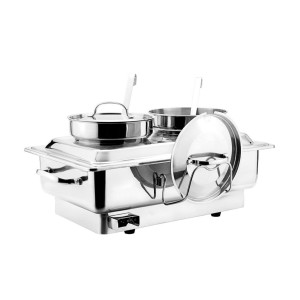 Мармит электрический суповой, 220V, 2 отделения по 4 л,SUNNEX - P.L.