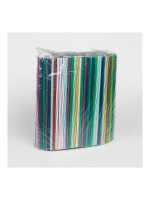 Трубочки для коктейля полосатые 24 см, d 5 мм, 500 шт