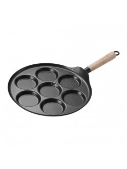 Сковорода для оладьев на 7 шт, 31 см, углеродистая сталь, индукция, P.L. Proff Cuisine