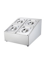 Подставка металлическая 42,5*34*23 см + 4 гастроемкости (GN 1/6-100 мм), P.L. Proff Cuisine