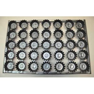 Сборка форм гофрированных для кекса, 50 мл, 35 шт, решетка 60*40 см, P.L. Proff Cuisine (черный мета