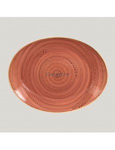 Овальная тарелка RAK Porcelain Twirl Coral 32*23 см