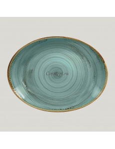 Овальная тарелка RAK Porcelain Twirl Lagoon 32*23 см