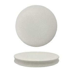 Блюдо для подачи d=22 см, фарфор,белый цвет, матовая поверхность, 